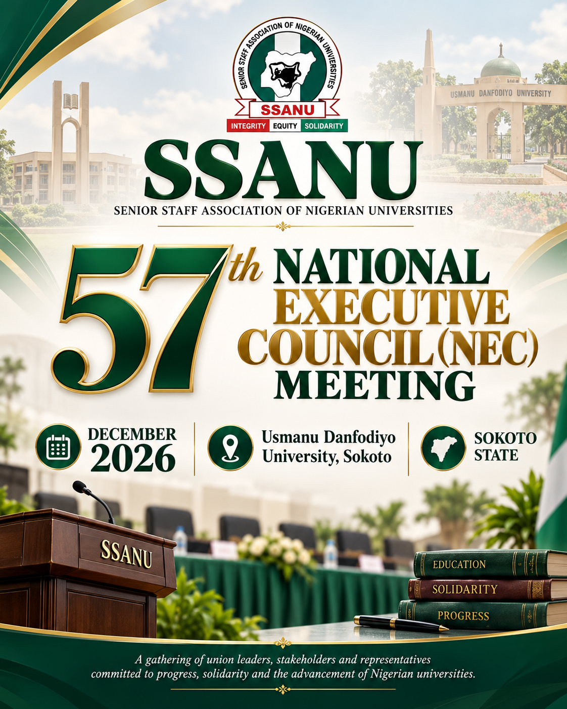 The 57TH National Executive Council Meeting of the Senior Staff Association of Nigerian Universities at UDUS, Sokoto State
