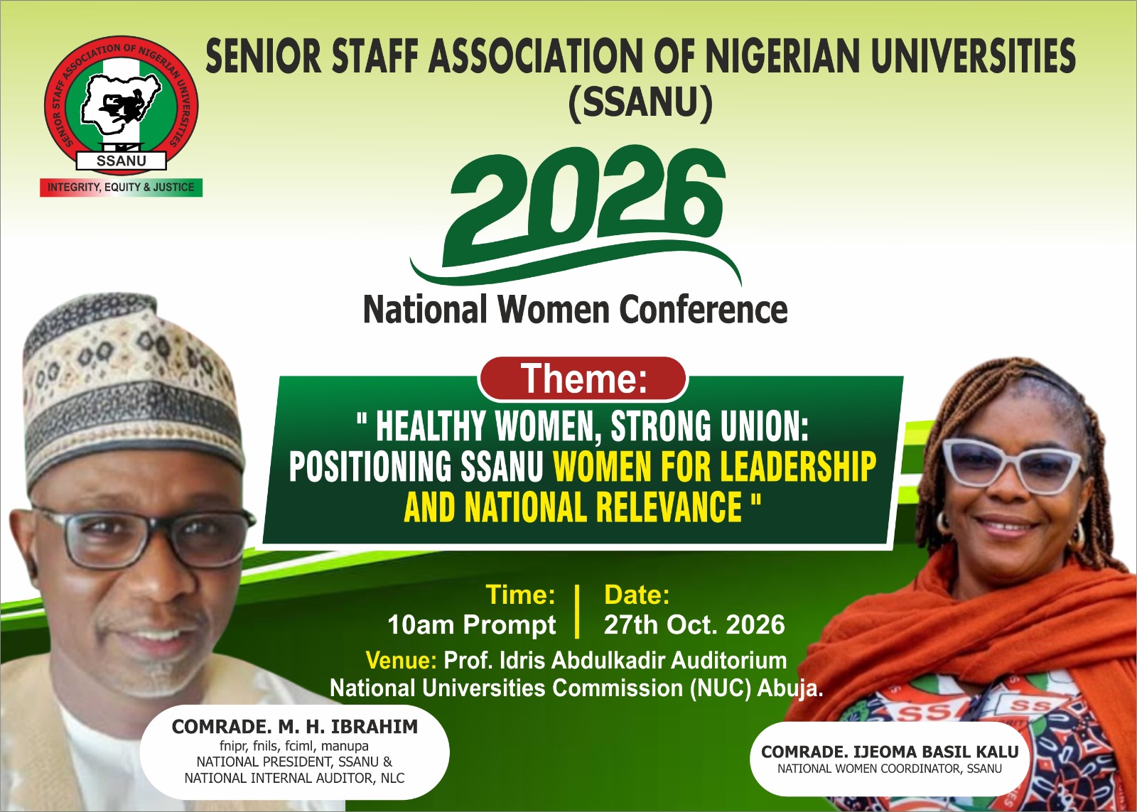 SSANU 2026 NATIONAL WOMEN CONFERENCE